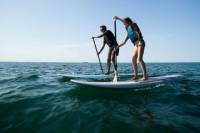 Stand-up-paddle on laguna of Thau, Sete
