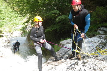 Canyoning in the Fratarica Canyon of the Soca valley