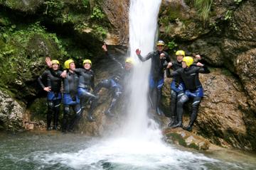 Canyoning in the Susec Canyon of the Soca valley