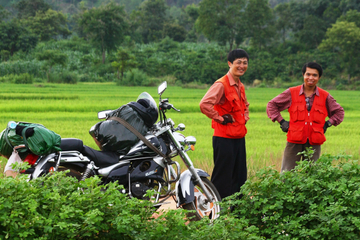 Full-Day Motorcycle Tour of Silk Village from Dalat