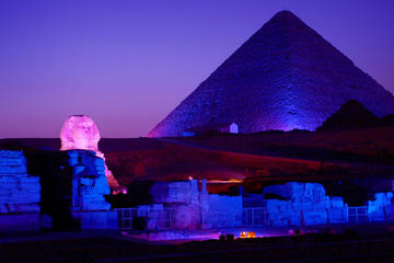 Giza Pyramid Sound And Light Show from Cairo