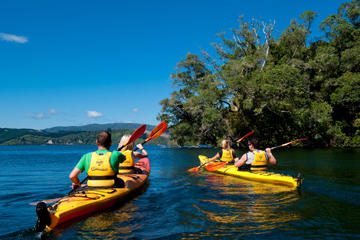 Lake Rotoiti Hot Pools and Glowworm Cave Kayak Tour from Rotorua