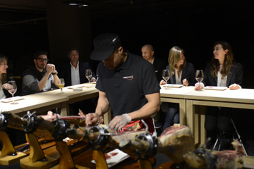 Spanish Ham and Wine Exhibition Tasting in Barcelona