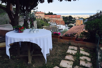 Traditional Spanish or Catalan Meal Overlooking Barcelona