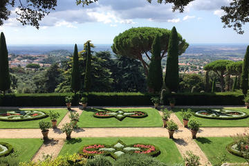Vatican Museums and Barberini Gardens at Castel Gandolfo from the Pope private Station
