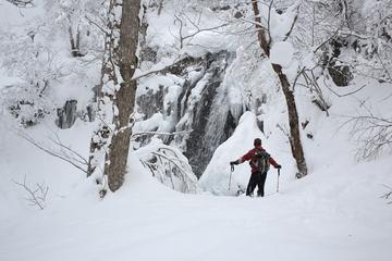 Winter White Forest and Frozen Waterfalls in Takayama with Snowshoeing